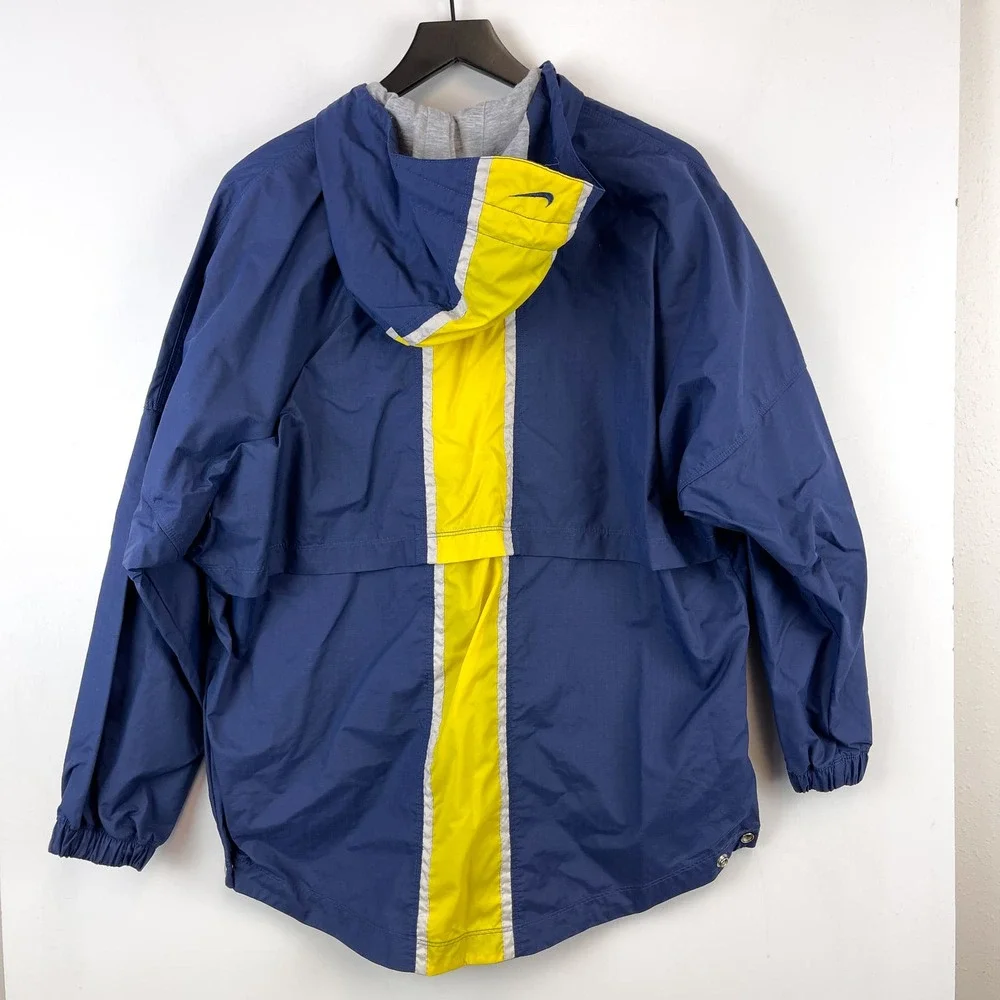 Vintage Nike (M 8-10) Womens 1/2 Zip Pullover Windbreaker Jacket Blue Yellow - Picture 6 of 9